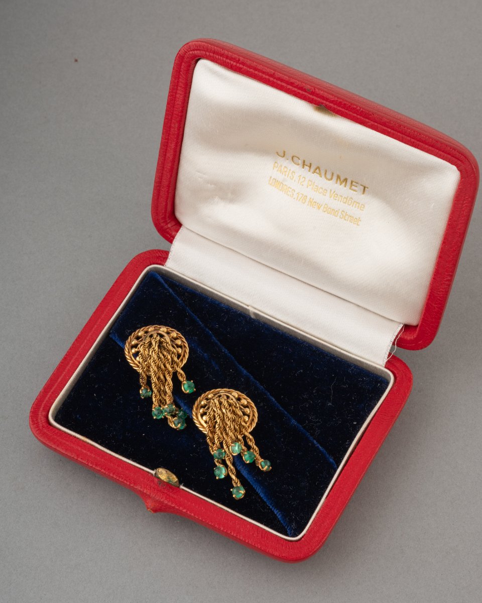 Chaumet Paris 50's Gold Earrings-photo-2