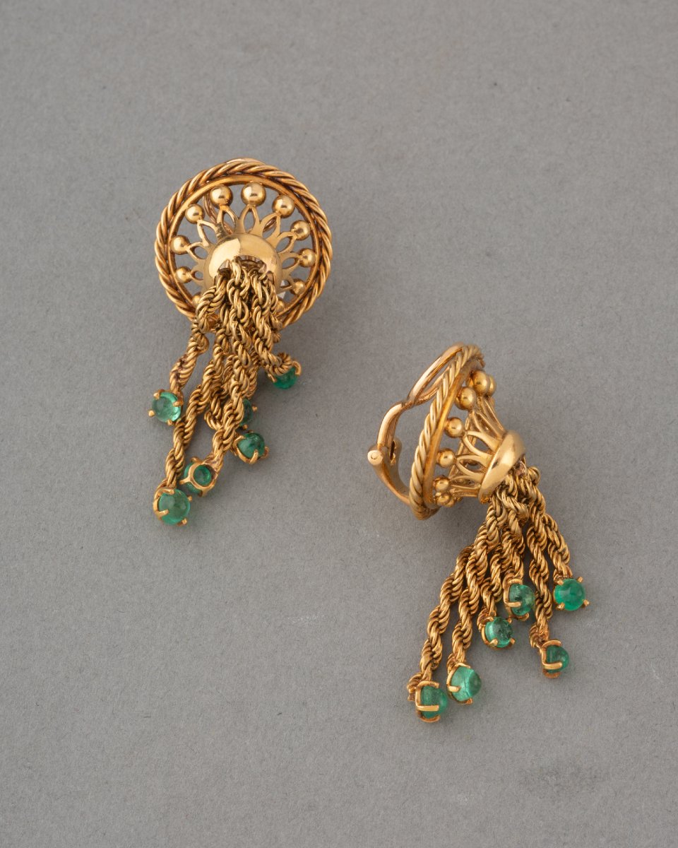 Chaumet Paris 50's Gold Earrings-photo-3