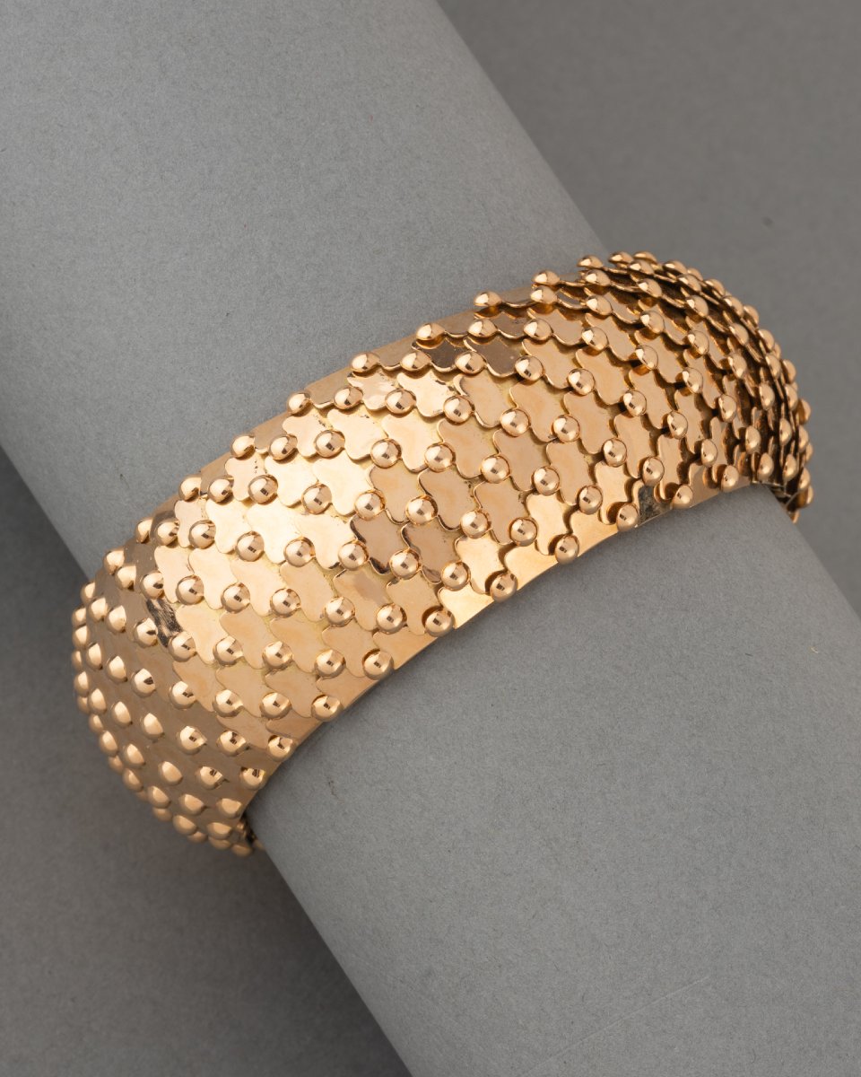 Bracelet Français Années 40 en Or -photo-2