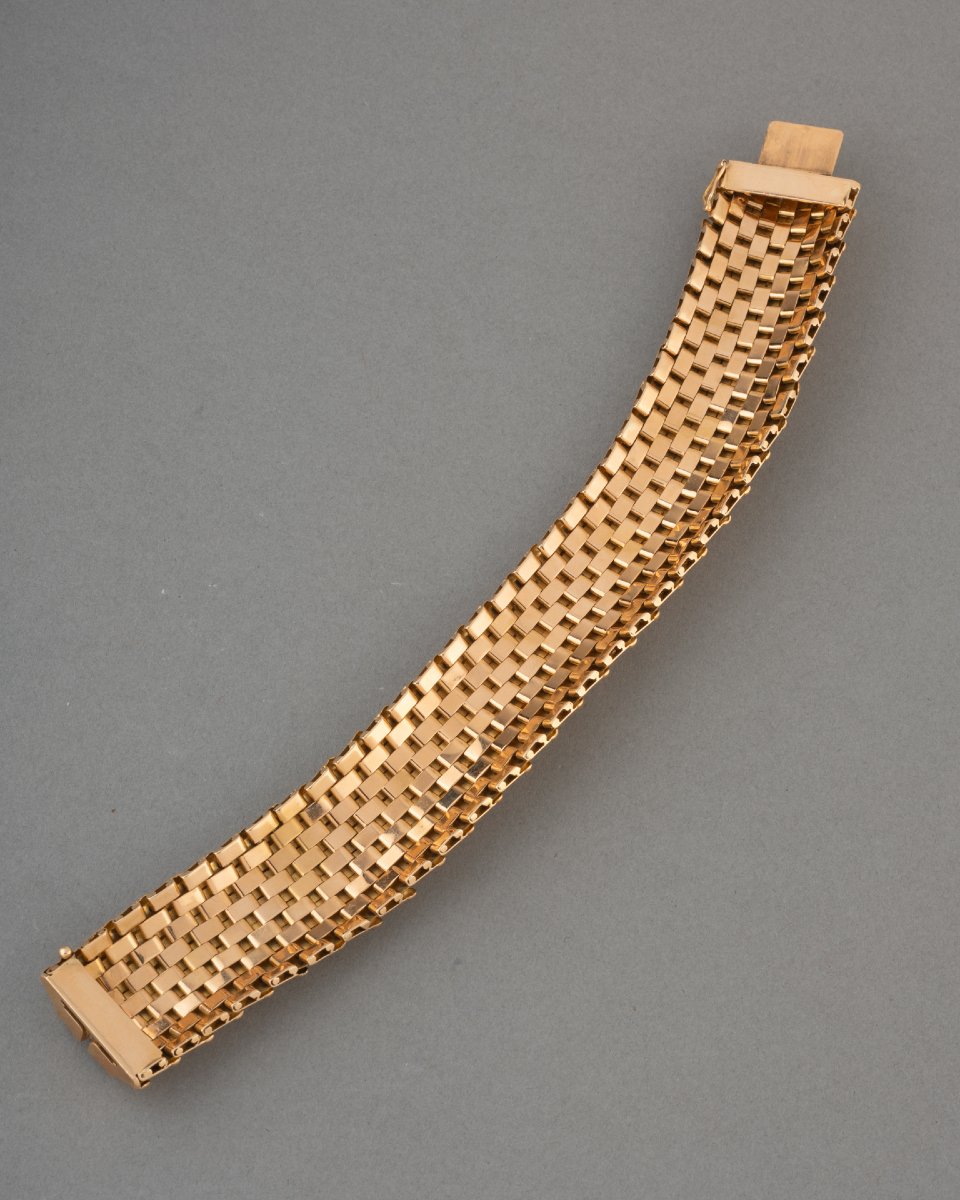 Bracelet Français Années 40 en Or -photo-1