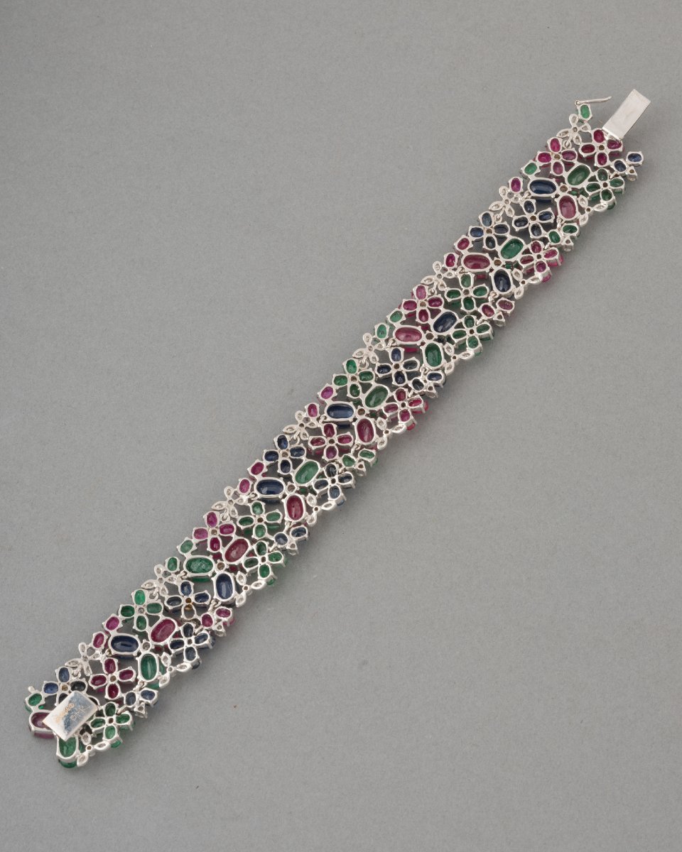Bracelet Vintage en Or et Pierres Précieuses-photo-1