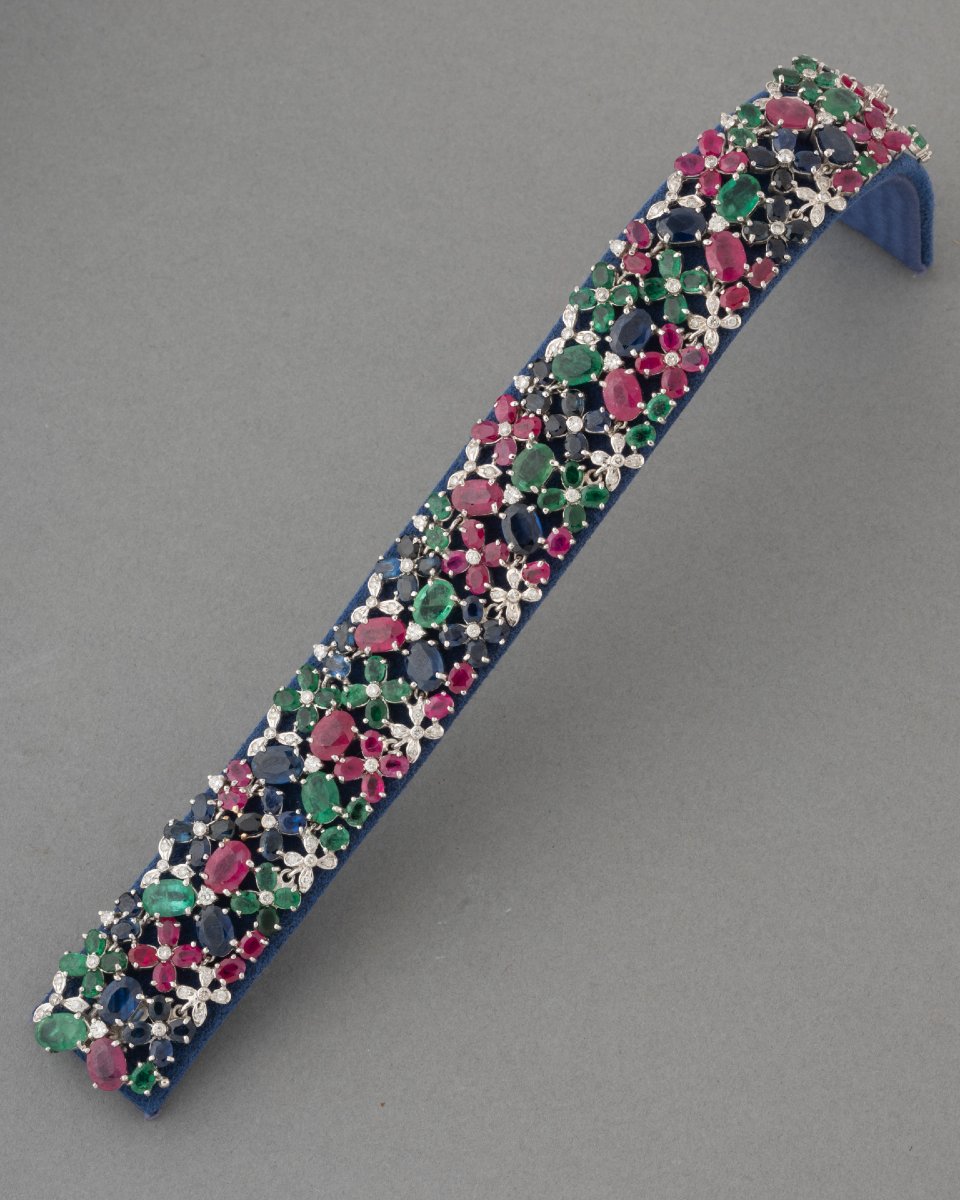 Bracelet Vintage en Or et Pierres Précieuses