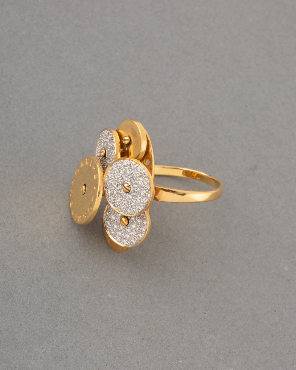 Bulgari Vintage Gold And Diamond Ring-photo-2