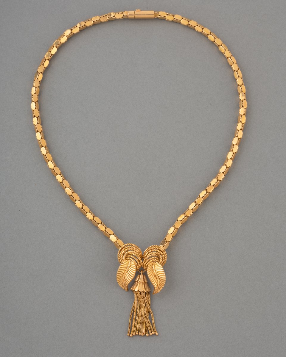 Vintage 50's French Gold Necklace