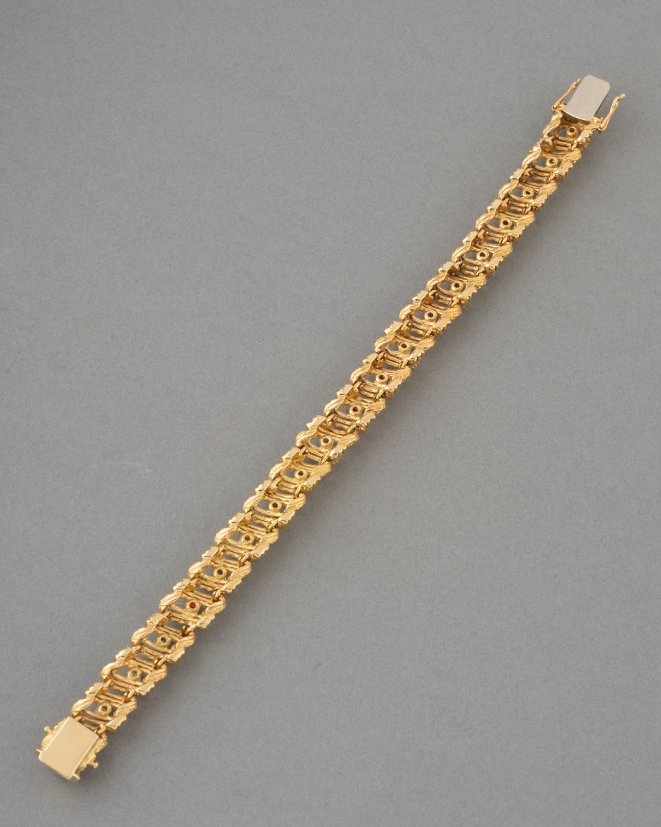 Bracelet Vintage en Or et Diamants-photo-3