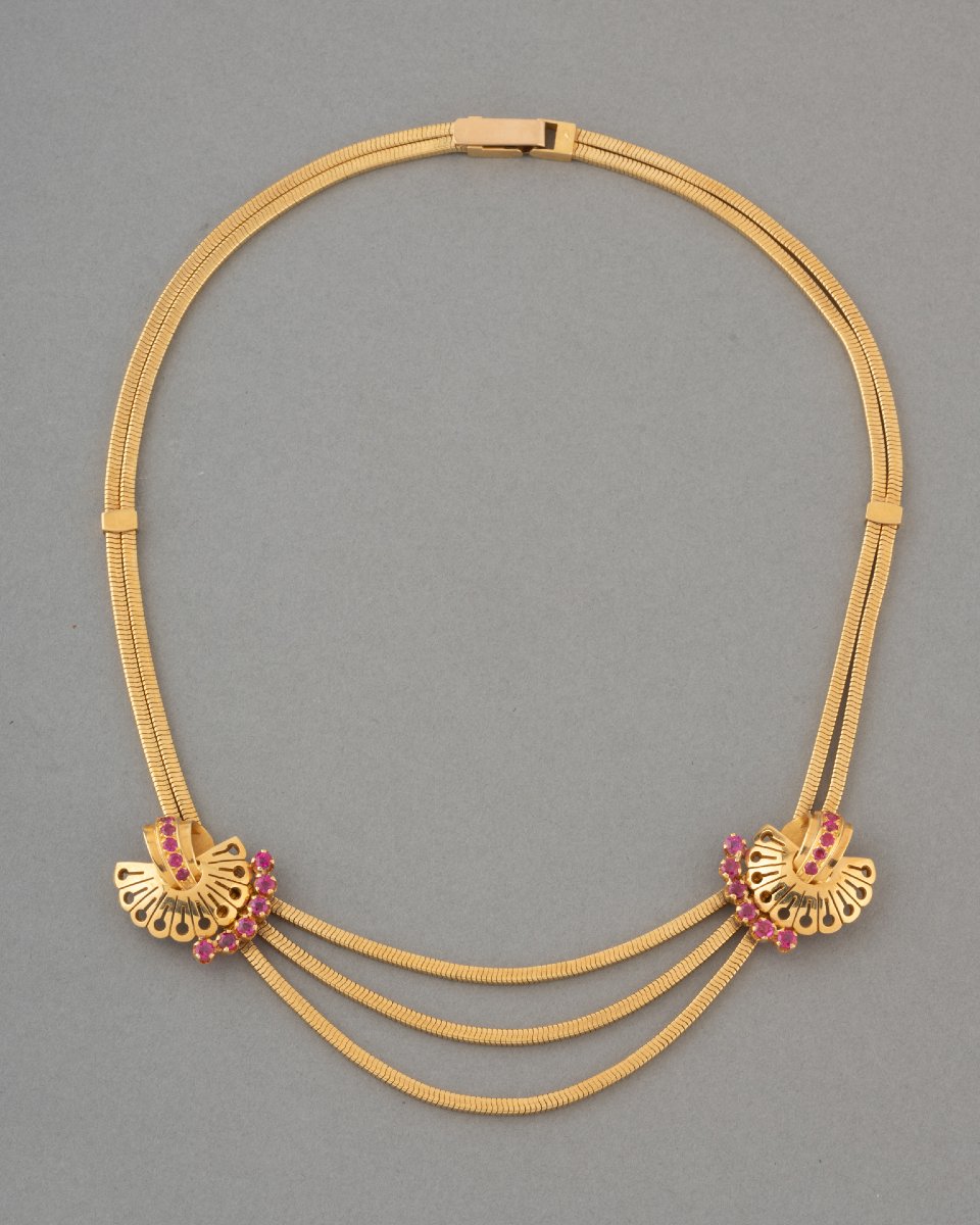 Collier Français Années 50 en Or -photo-4
