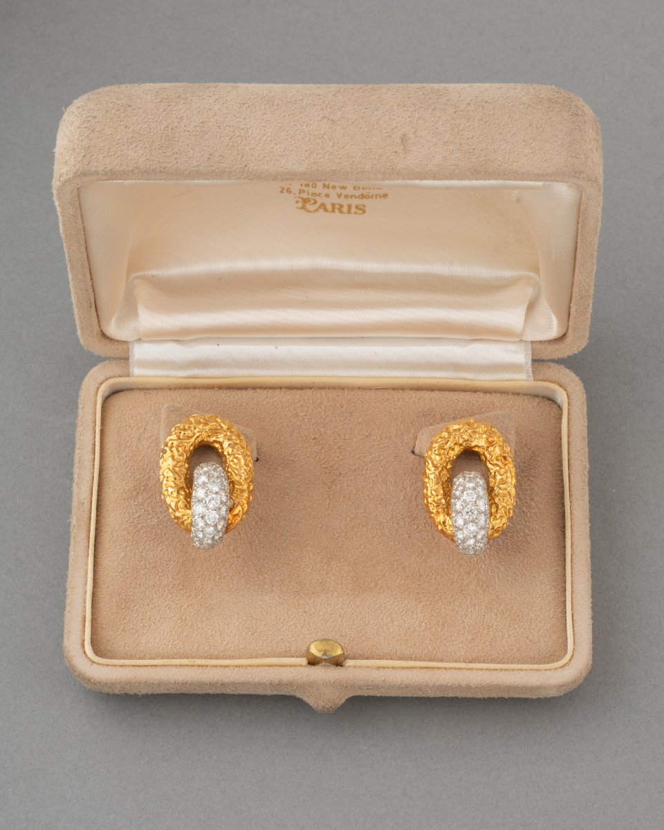 Boucheron Boucles D'oreilles en Or et Diamants-photo-2