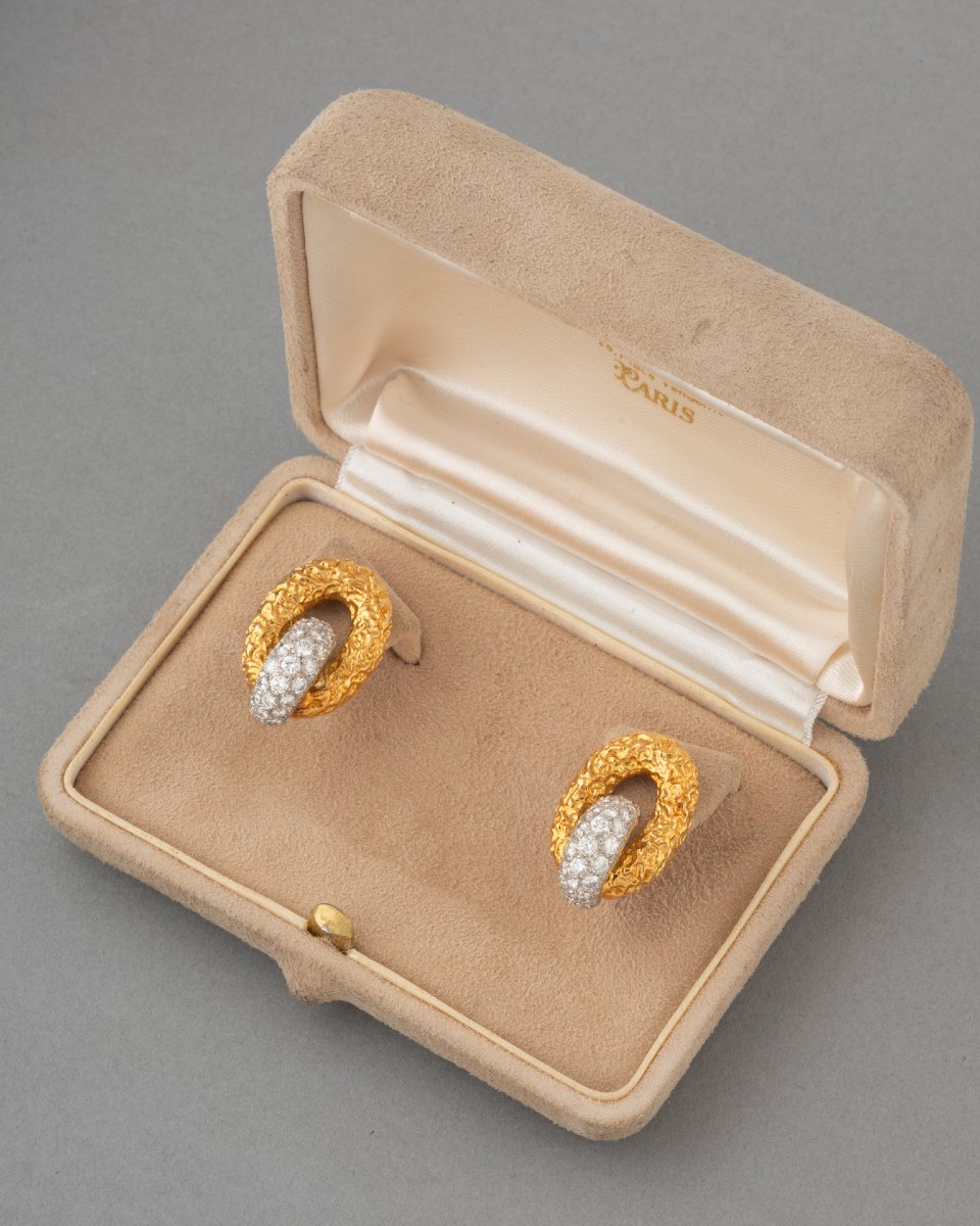 Boucheron Boucles D'oreilles en Or et Diamants-photo-3