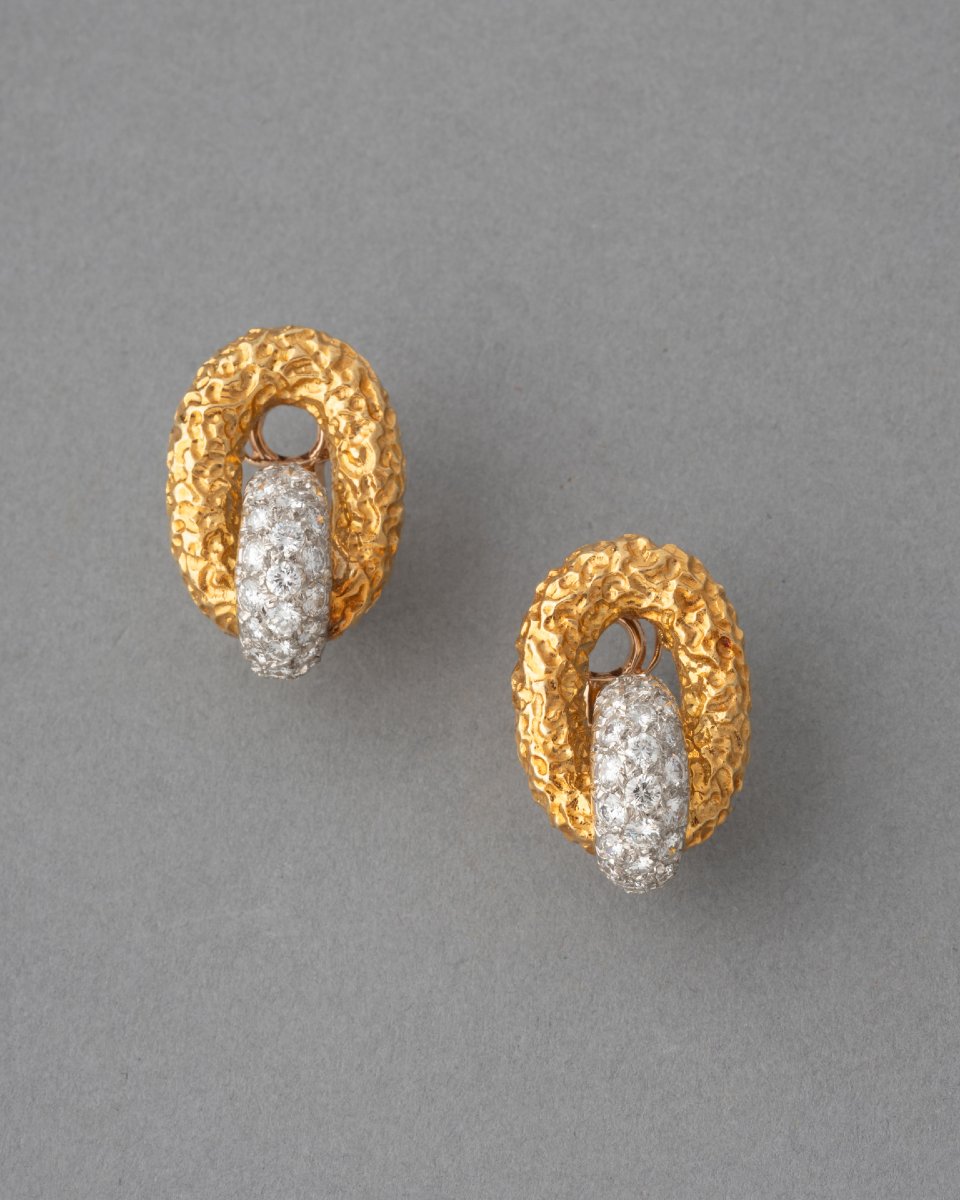Boucheron Boucles D'oreilles en Or et Diamants-photo-4