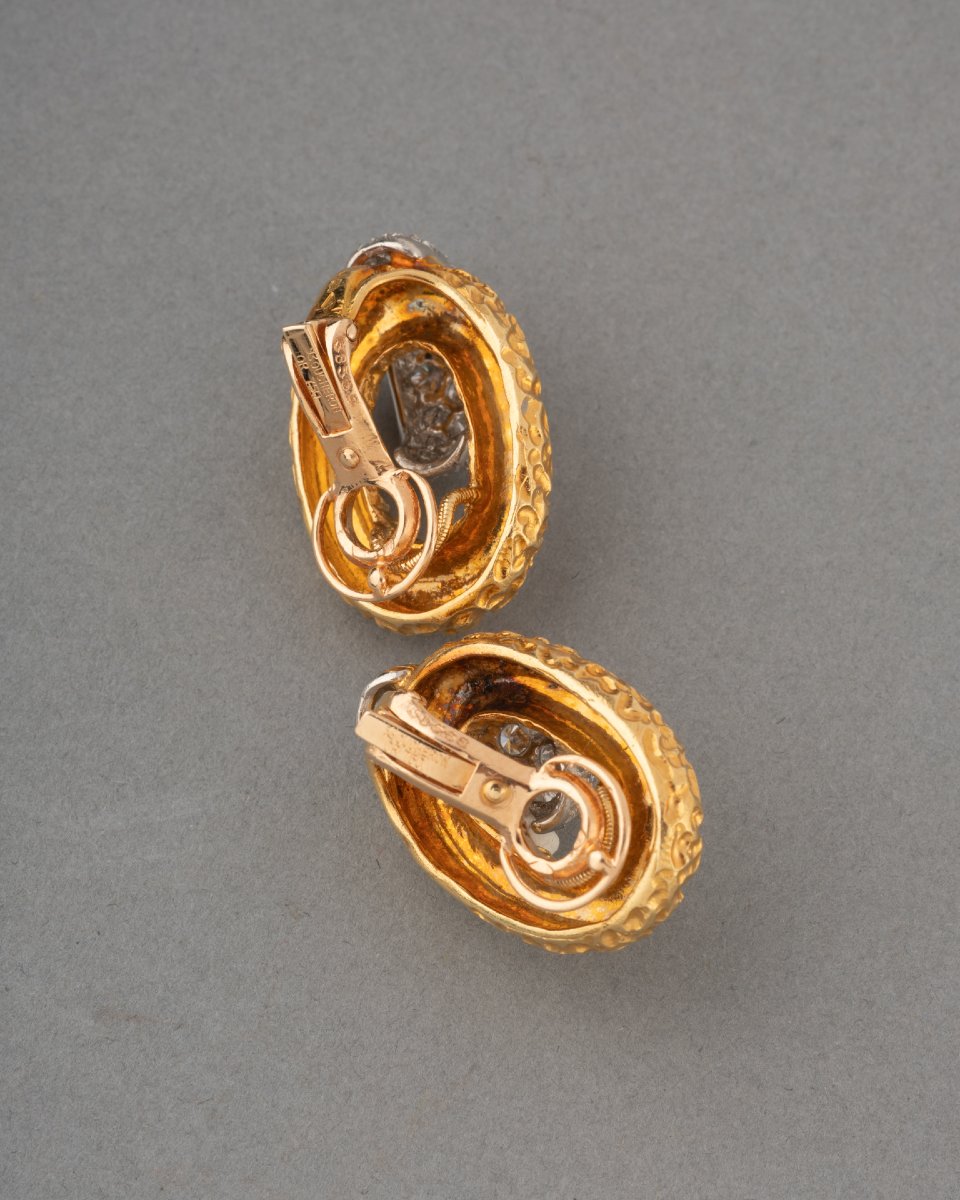 Boucheron Boucles D'oreilles en Or et Diamants-photo-2