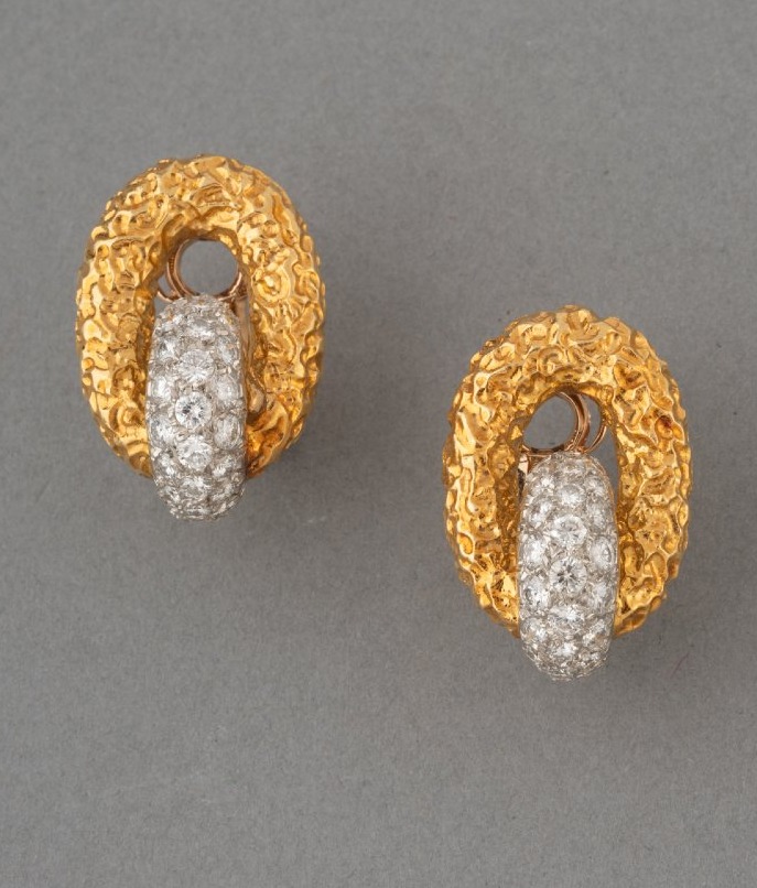 Boucheron Boucles D'oreilles en Or et Diamants