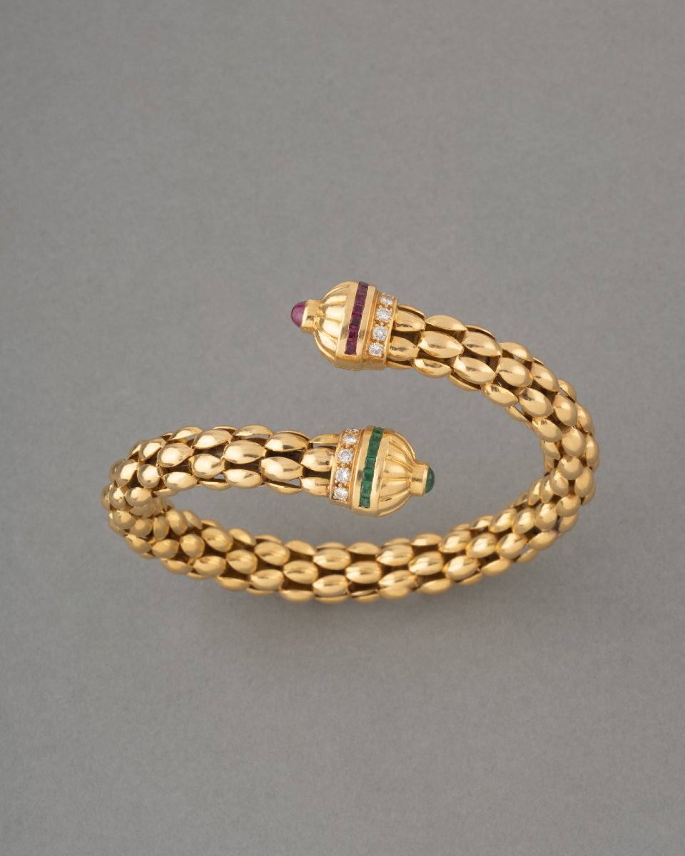 Vintage Gold And Gemstone Bracelet-photo-2