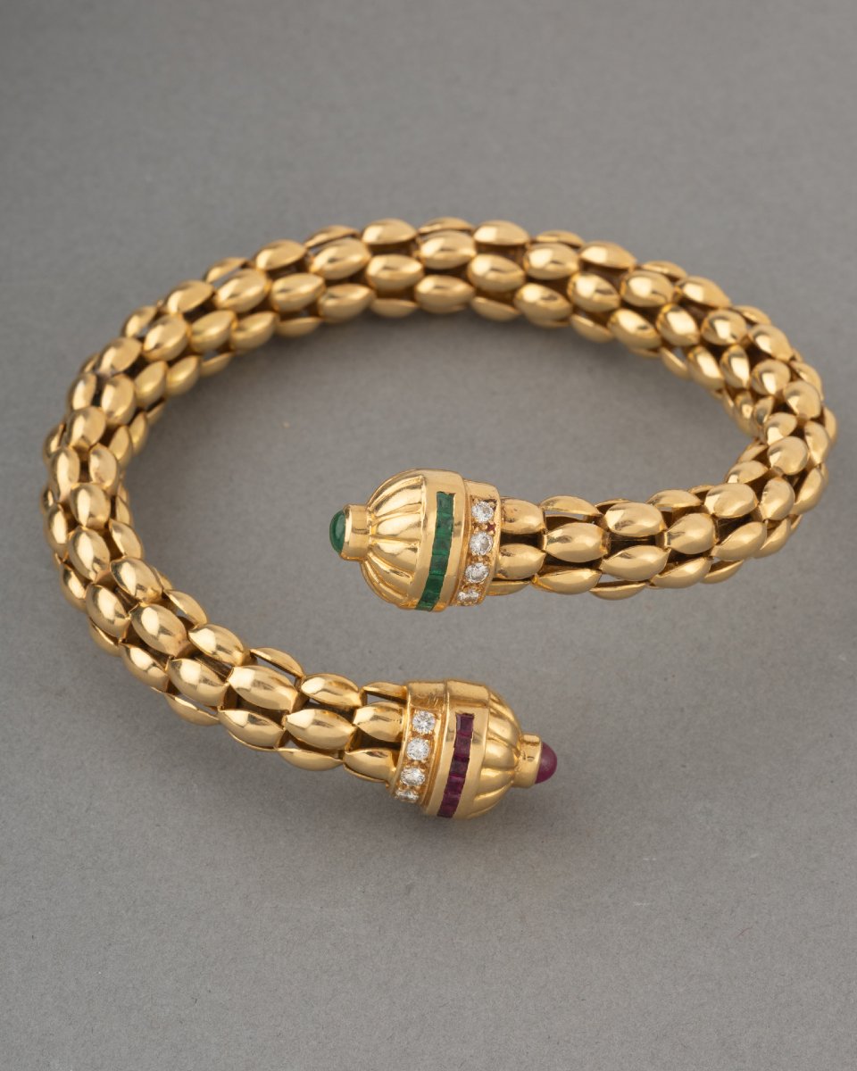 Vintage Gold And Gemstone Bracelet-photo-3