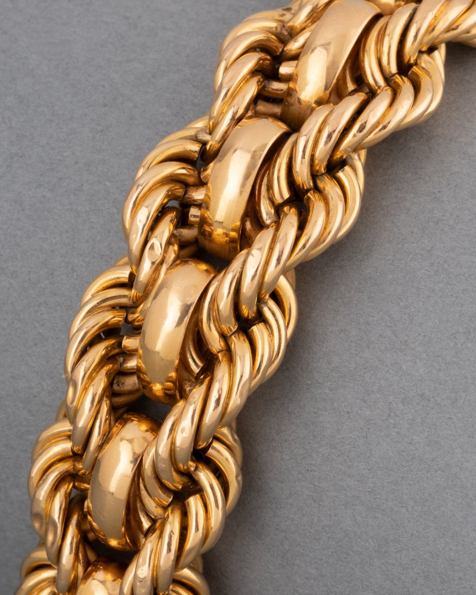 Bracelet Français Années 50 en Or -photo-4