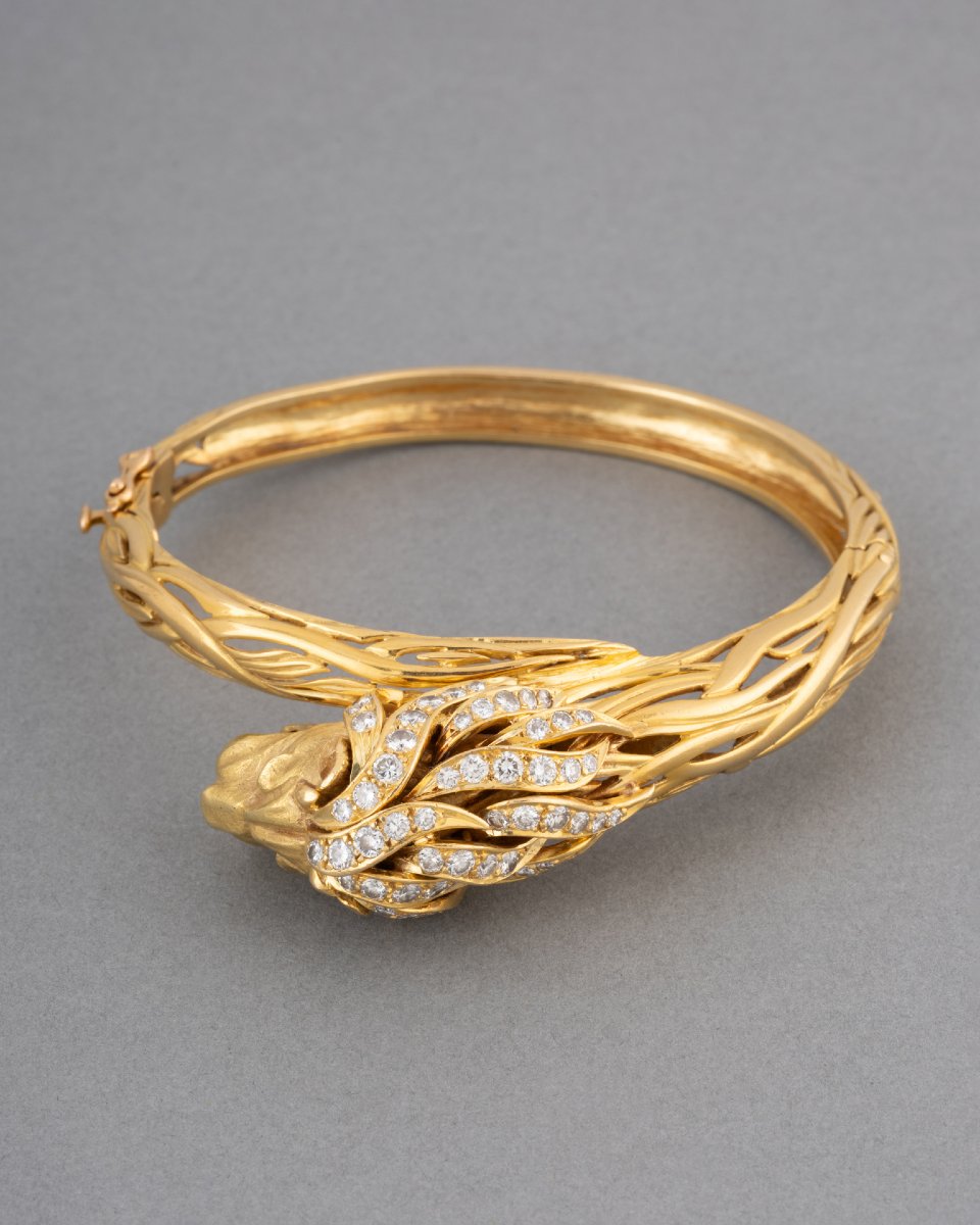 Bellin Vintage Gold And Diamond Bracelet-photo-3