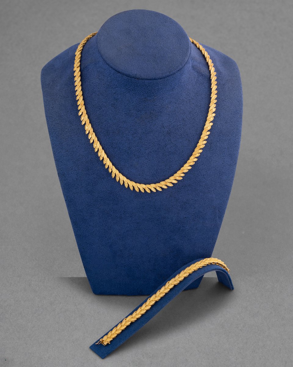 Vintage French Gold Jewelry Set 