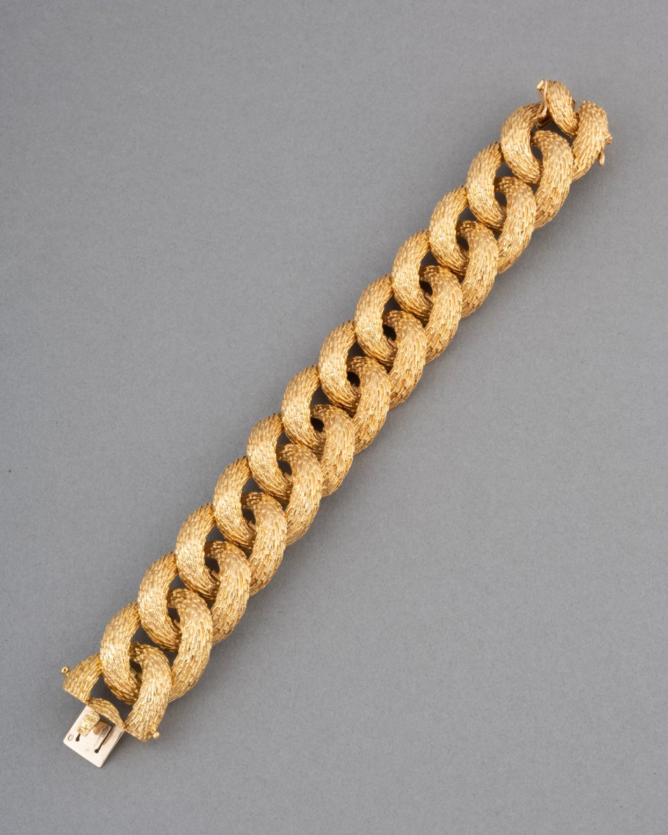 Vintage French Gold Bracelet -photo-3
