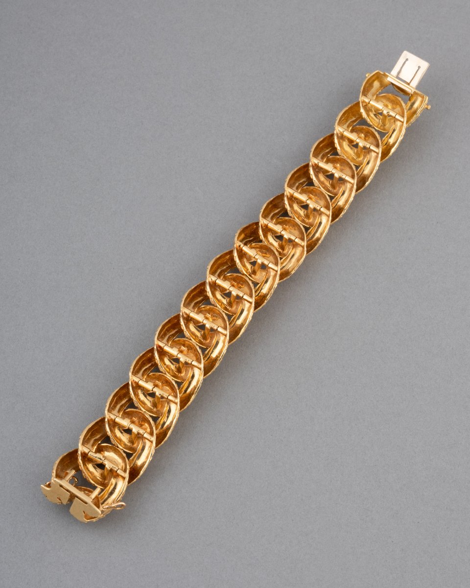 Vintage French Gold Bracelet -photo-4