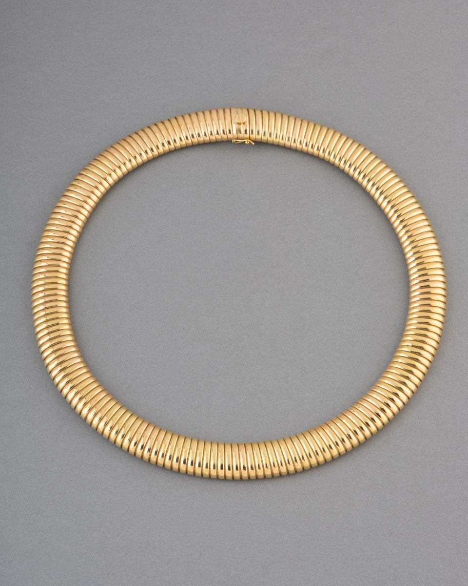 Collier Français Vintage Tubogaz Années 50 en Or 
