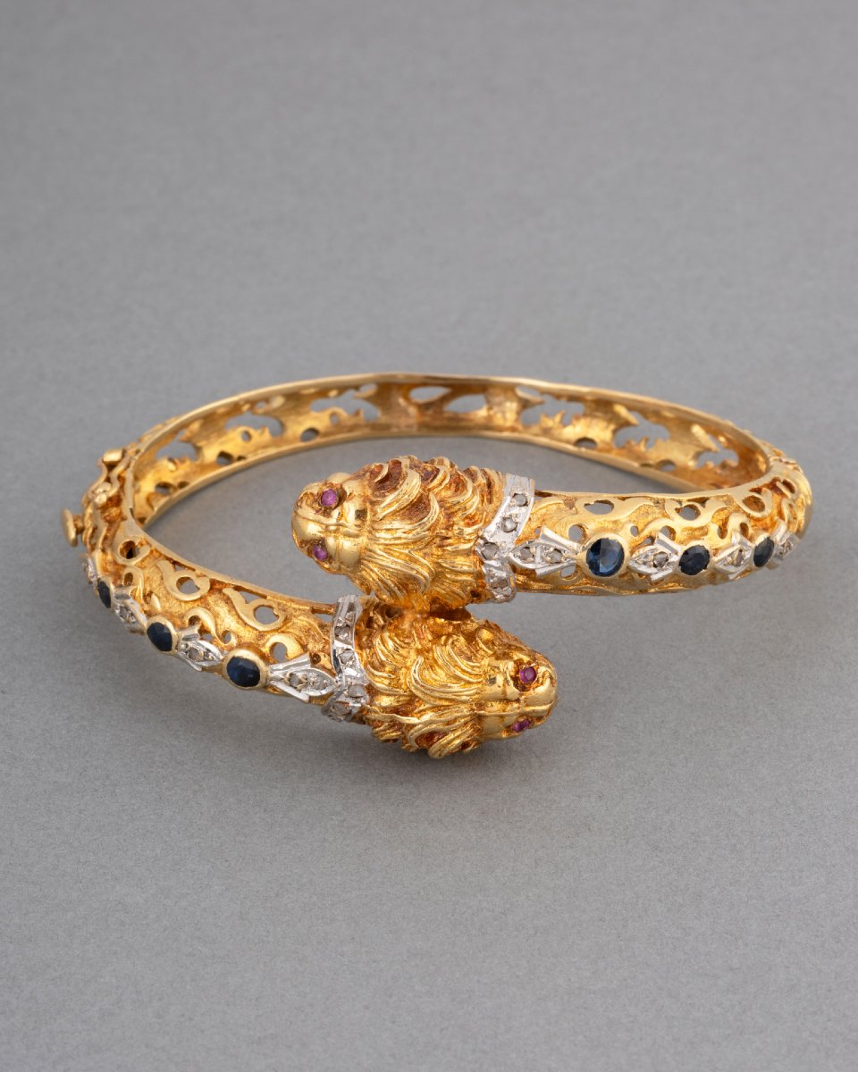 Vintage Gold And Gemstone Bracelet-photo-2