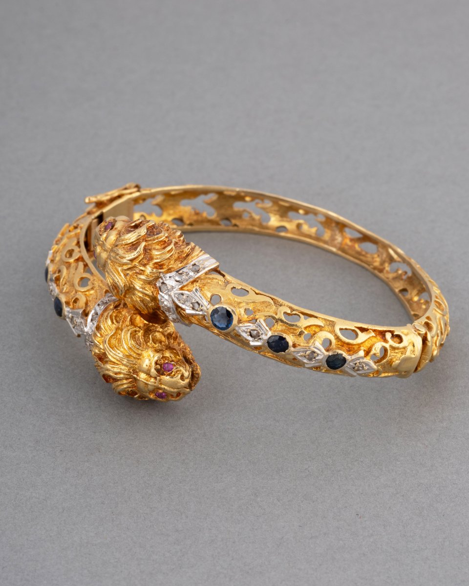 Vintage Gold And Gemstone Bracelet-photo-3