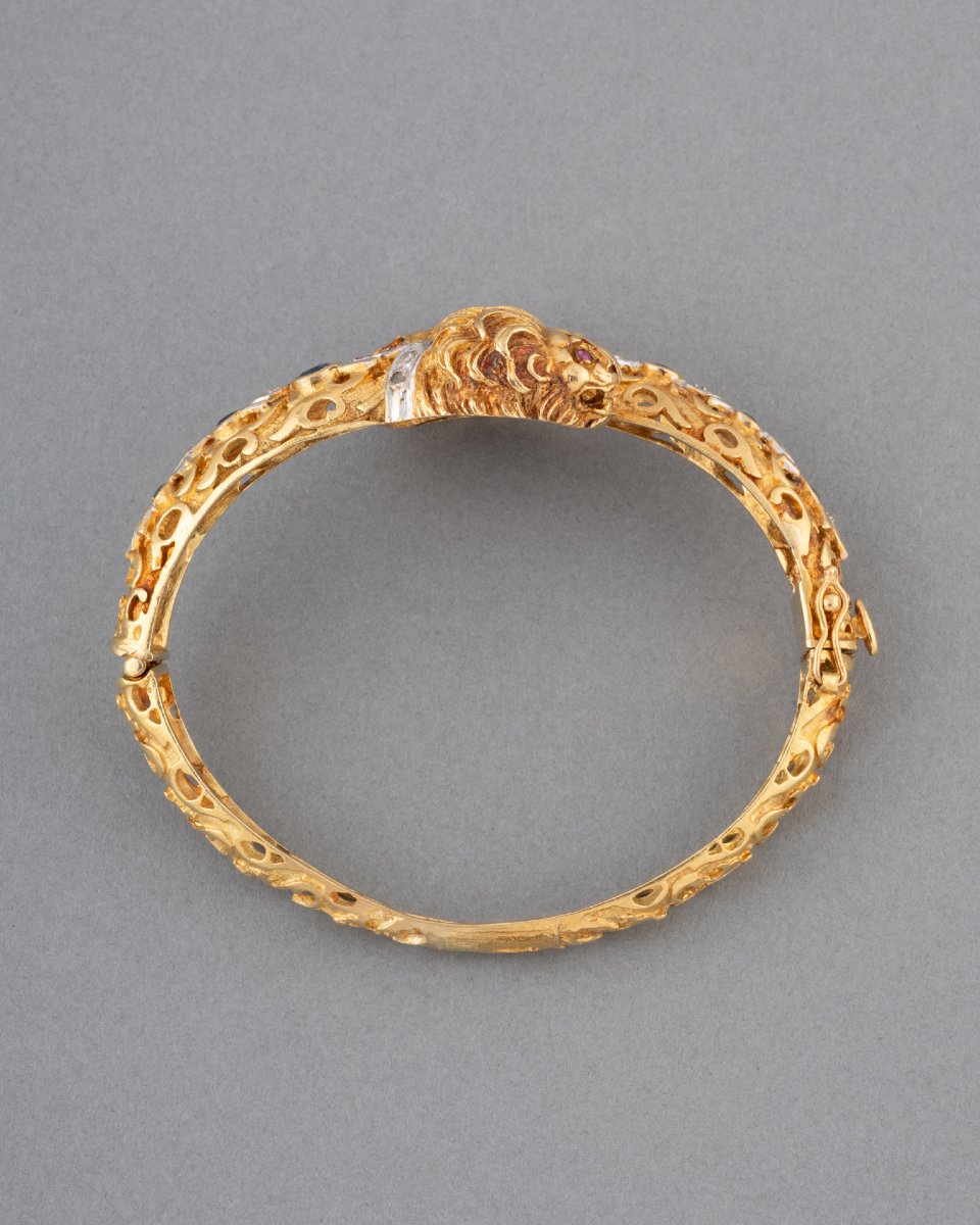 Vintage Gold And Gemstone Bracelet-photo-4