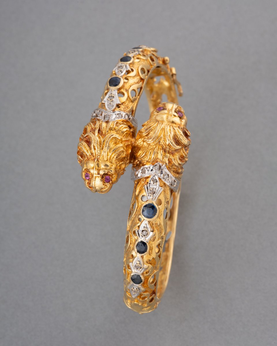 Vintage Gold And Gemstone Bracelet-photo-1