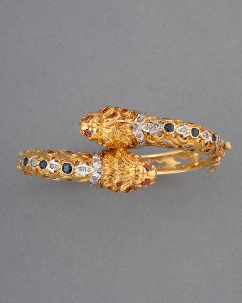 Vintage Gold And Gemstone Bracelet-photo-2