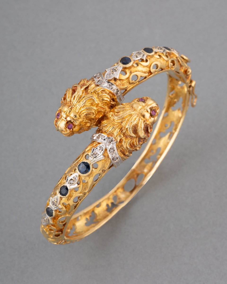 Vintage Gold And Gemstone Bracelet