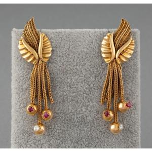 Vintage French Gold Earrings