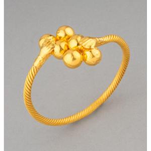 Bracelet Jonc Grec Vintage En Or 22k