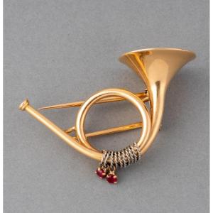 Vintage Gold Brooch By Mellerio