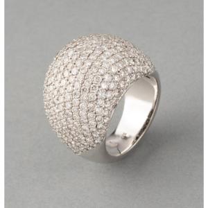 Bague Cocktail Vintage En Or Et 5 Carats De Diamants