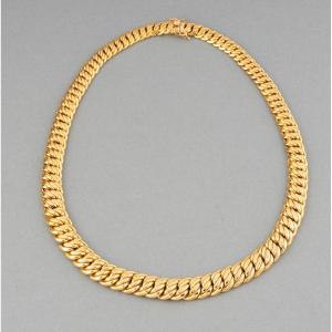 Vintage American Mesh Gold Necklace