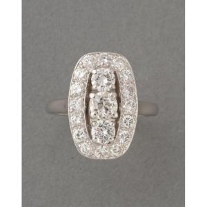 Bague Française Vintage en Or et Diamants