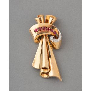 Cartier Gold And Diamonds Vintage Brooch
