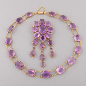 Napoleon III Adornment In Gold And Amethysts