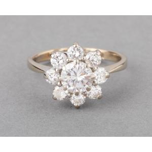 Vintage Ring In Gold And 1.80 Carats Of Diamonds