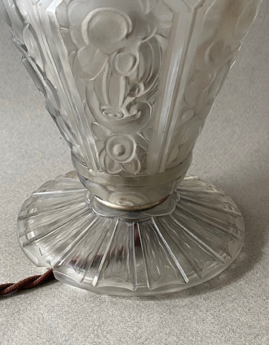Lampe / Veilleuse Art Deco Hanots ( Signé )-photo-3