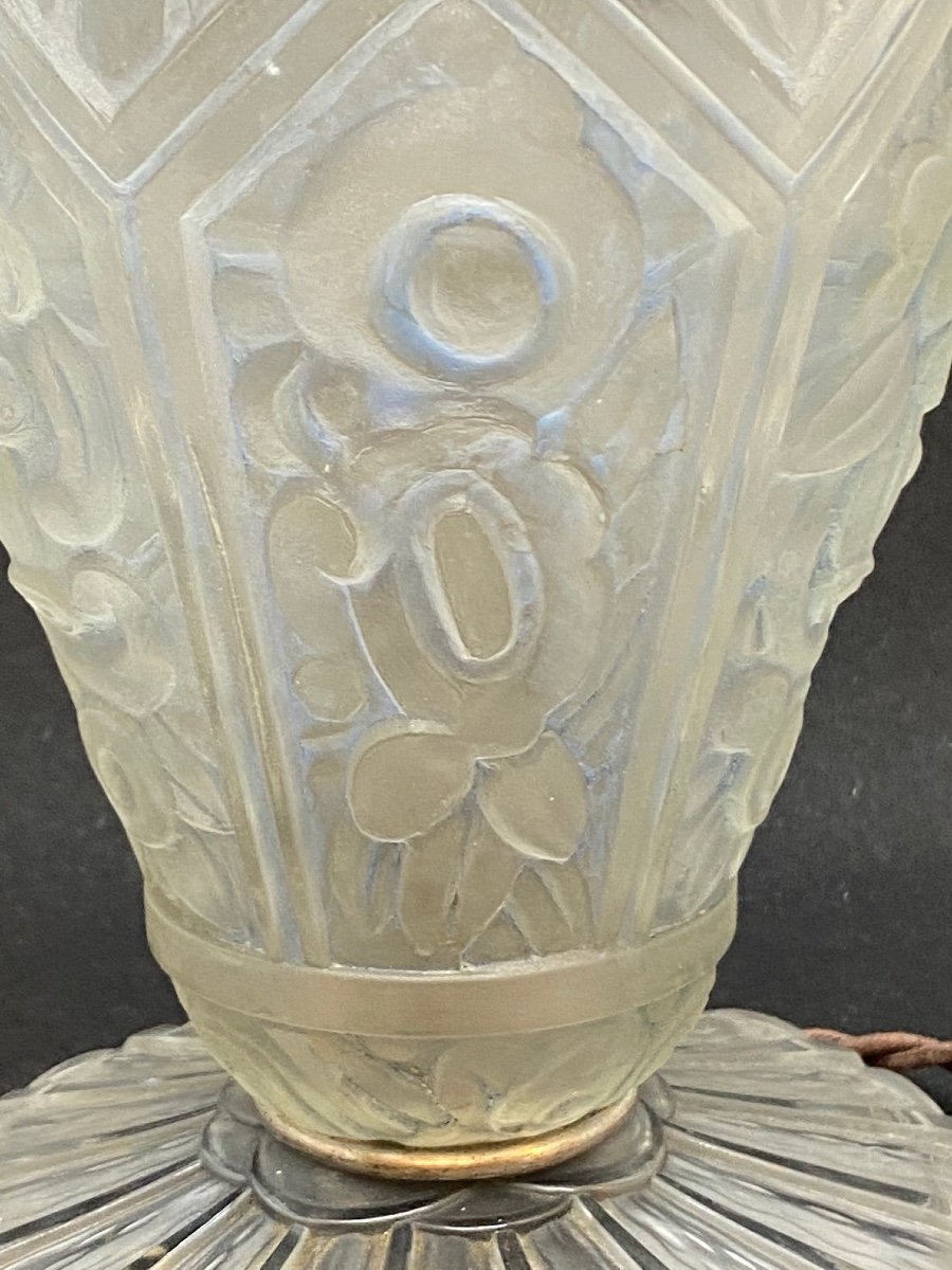 Lampe / Veilleuse Art Deco Hanots ( Signé )-photo-1