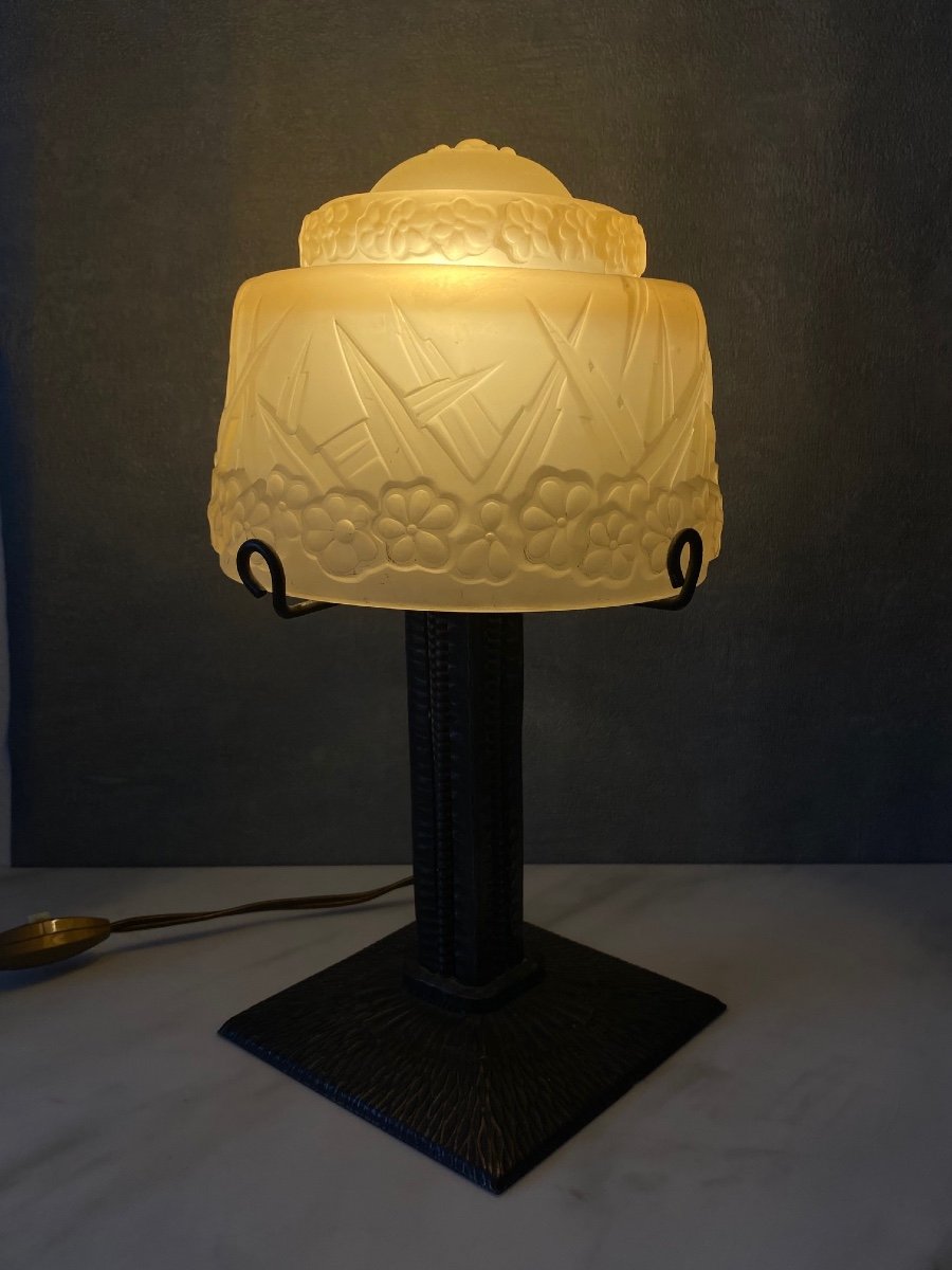 Art Deco Lampe Muller Frère Luneville / 30cm / Sabino Muller Daum-photo-2