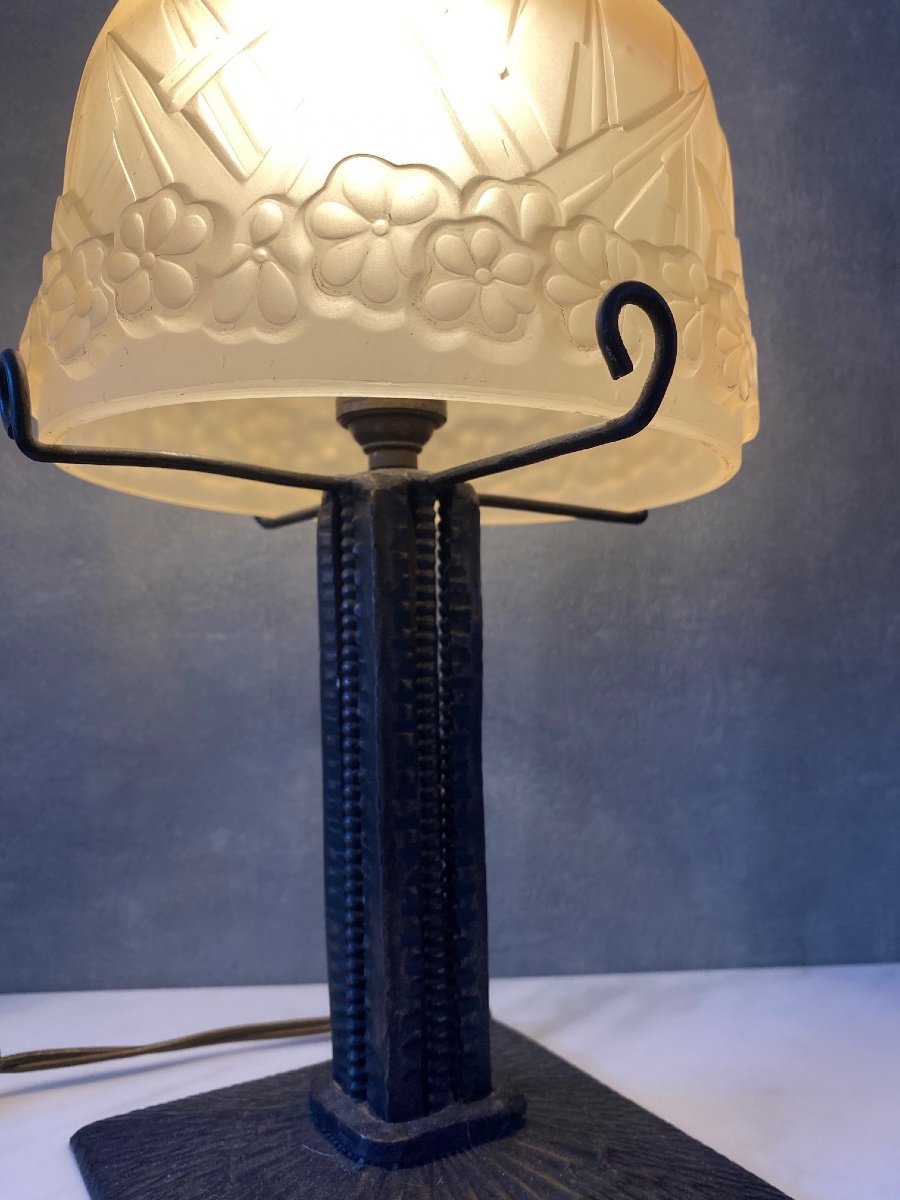 Art Deco Lampe Muller Frère Luneville / 30cm / Sabino Muller Daum-photo-4