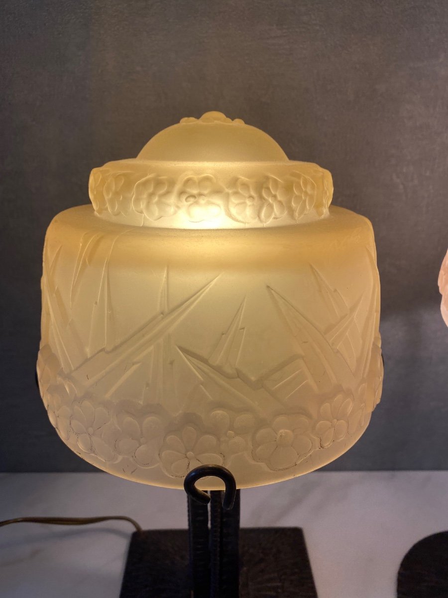 Art Deco Lampe Muller Frère Luneville / 30cm / Sabino Muller Daum-photo-4