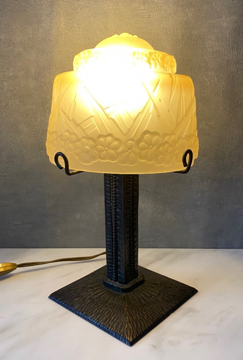 Art Deco Lampe Muller Frère Luneville / 30cm / Sabino Muller Daum