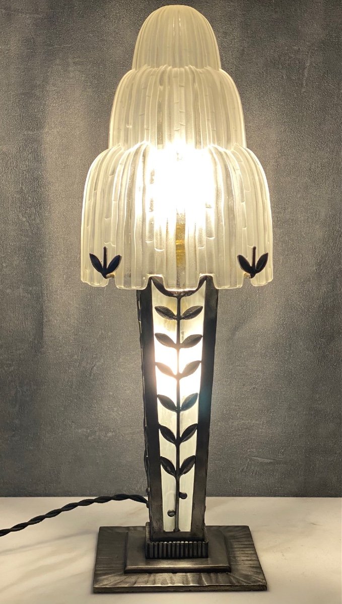 Lampe Art Deco Sabino ' Cascade ' Signé 