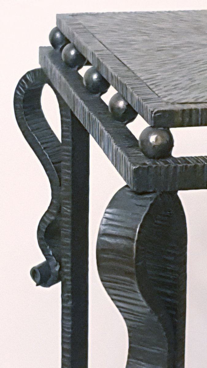 Art Deco Sellette fer forgé Signé Fournet-photo-2