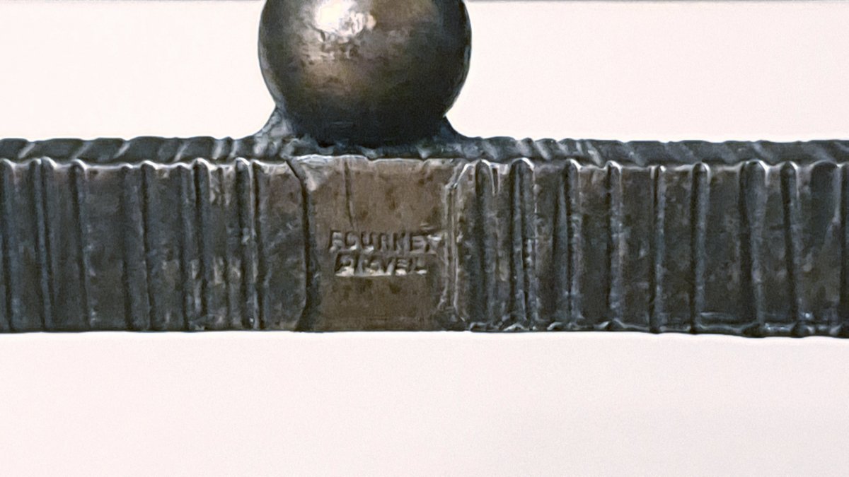 Art Deco Sellette fer forgé Signé Fournet-photo-3