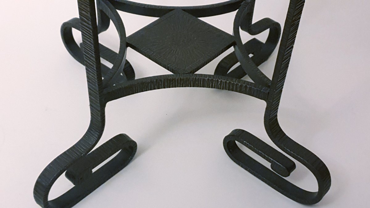 Art Deco Sellette fer forgé Signé Fournet-photo-2