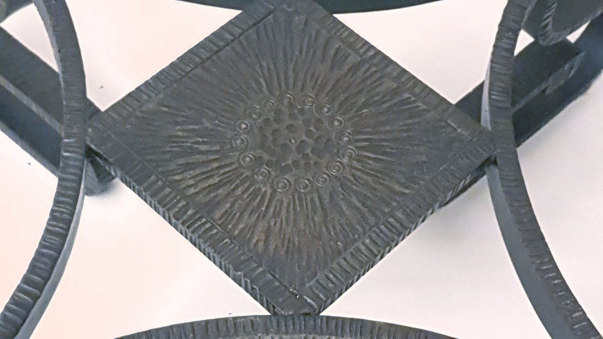 Art Deco Sellette fer forgé Signé Fournet-photo-4