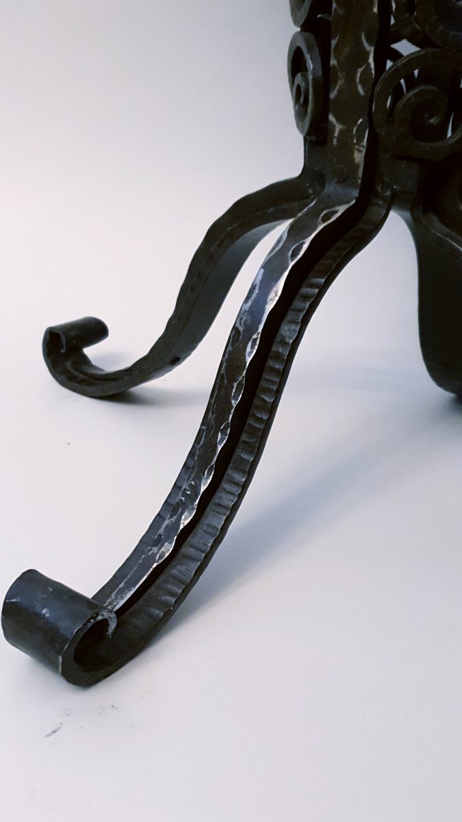 Art Deco Wrought Iron Table-photo-2